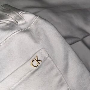 White Calvin Klein skinny jeans
